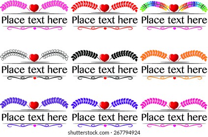 calligraphic design elements and page decoration