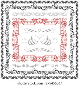 Calligraphic design elements and page decoration