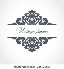 calligraphic design elements and page decoration. vintage frame
