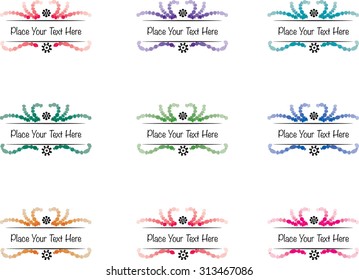 calligraphic design elements and page decoration