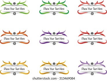 calligraphic design elements and page decoration