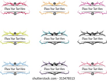 calligraphic design elements and page decoration