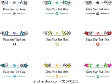 calligraphic design elements and page decoration