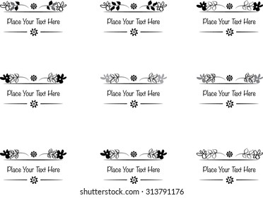 calligraphic design elements and page decoration
