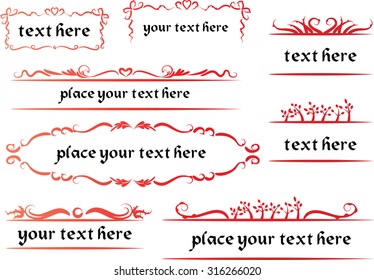calligraphic design elements and page decoration