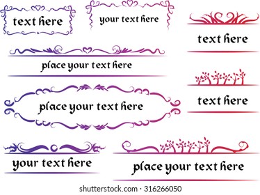 calligraphic design elements and page decoration