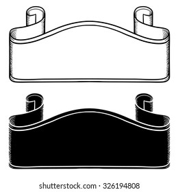 Calligraphic design elements: page decoration, Premium Quality and Satisfaction Guarantee Label, antique and baroque frames. Black and wight graphic style.