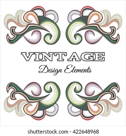 Calligraphic design elements and page decoration. Vintage floral elements. Vector decorative design elements.
