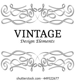 Calligraphic design elements and page decoration. Vintage elements for design on a white background. Vector decorative design elements.