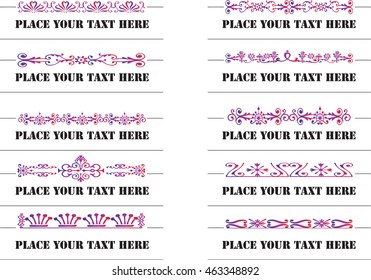 calligraphic design elements and page decoration