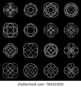 Calligraphic design elements and page decoration. Vector.