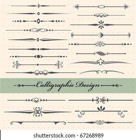 Calligraphic design elements and page decoration