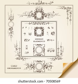 calligraphic design elements and page decoration - lots of useful elements to embellish your layout