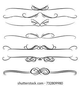 calligraphic design elements and page decoration