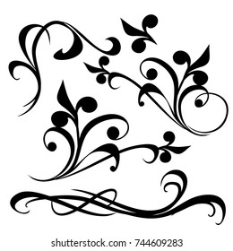calligraphic design elements and page decoration
