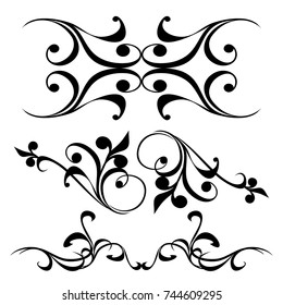 calligraphic design elements and page decoration