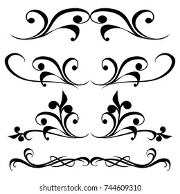 calligraphic design elements and page decoration