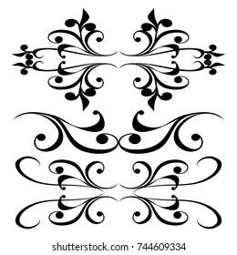 calligraphic design elements and page decoration