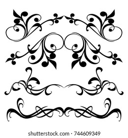 calligraphic design elements and page decoration