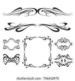 calligraphic design elements and page decoration