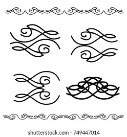 calligraphic design elements and page decoration