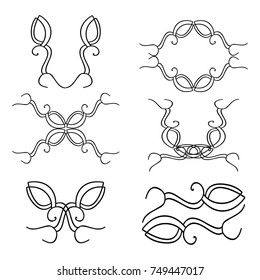 calligraphic design elements and page decoration
