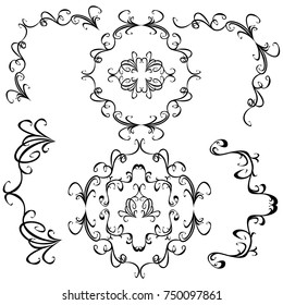 
calligraphic design elements and page decoration