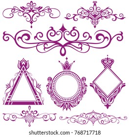 Calligraphic design elements and page decoration