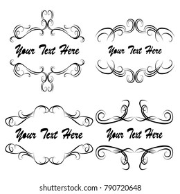 calligraphic design elements and page decoration