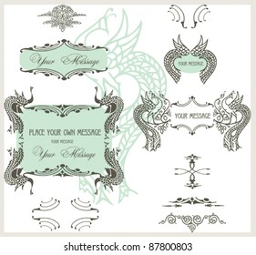 Calligraphic design elements and page decoration.
