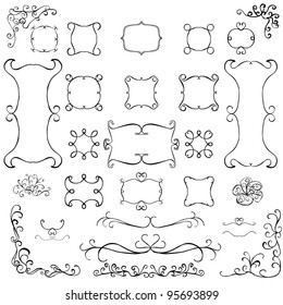 calligraphic design elements and page decoration - lots of useful elements to embellish your layout