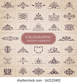 Calligraphic design elements - set 1