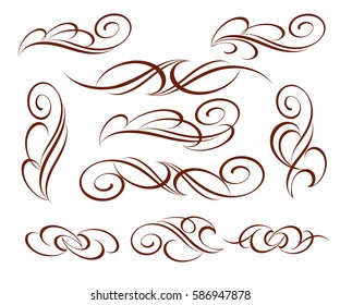 Calligraphic design elements set 
