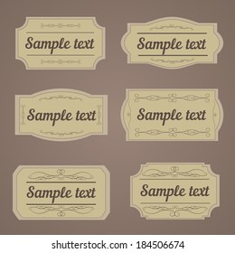 Calligraphic design elements and set of frameworks. Eps 10.