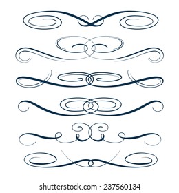 Calligraphic design elements vector set