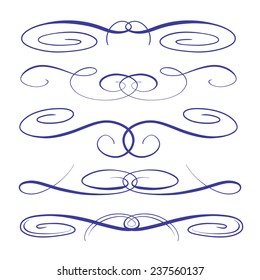 Calligraphic design elements vector set