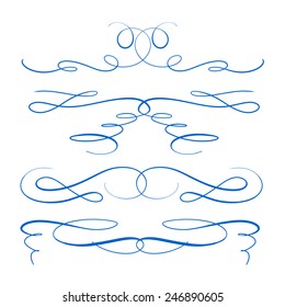 Calligraphic design elements vector set