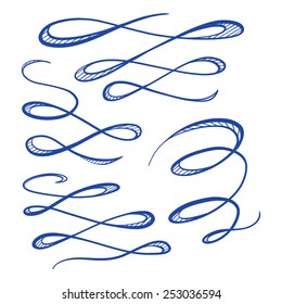 Calligraphic design elements vector set
