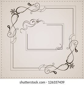 Calligraphic design elements.Decorative frame.Vector.