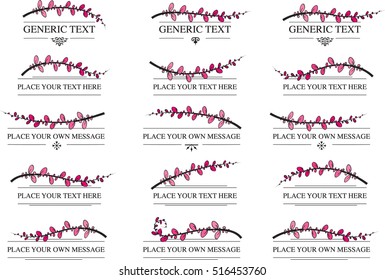 calligraphic design leaf elements and page decoration
