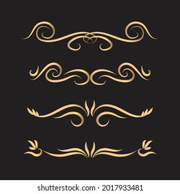 	Calligraphic dividers set vector design