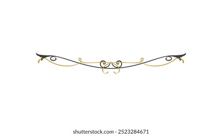 Diviseurs calligraphiques en deux couleurs design. diviseurs de page arrière-plan classique et rétro Image vectorielle libre modifiable