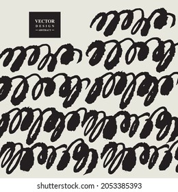 Calligraphic effect abstract patterns, repeated graphics, vector patterns