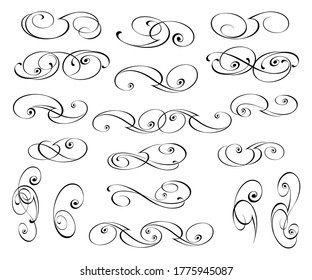 Calligraphic elegant design elements for your sophisticated designs.