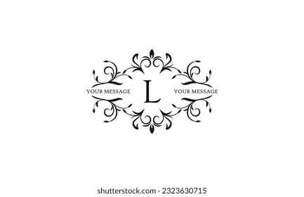 Calligraphic elegant initial L logo design. Emblem for royalty, business card, boutique, hotel, restaurant, cafe, jewelry.