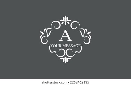 Plantilla de diseño de logotipo elegante caligráfico para la letra A. Signo de negocio, monograma de identidad para restaurante, boutique, hotel, heralería, joyería.