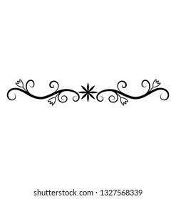 Calligraphic element design icon 