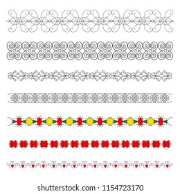 Calligraphic elements for decoration.