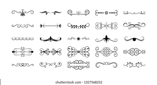 Calligraphic Elements Designs Icons Pack 