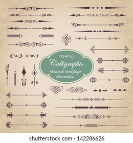 Calligraphic elements and page decoration
